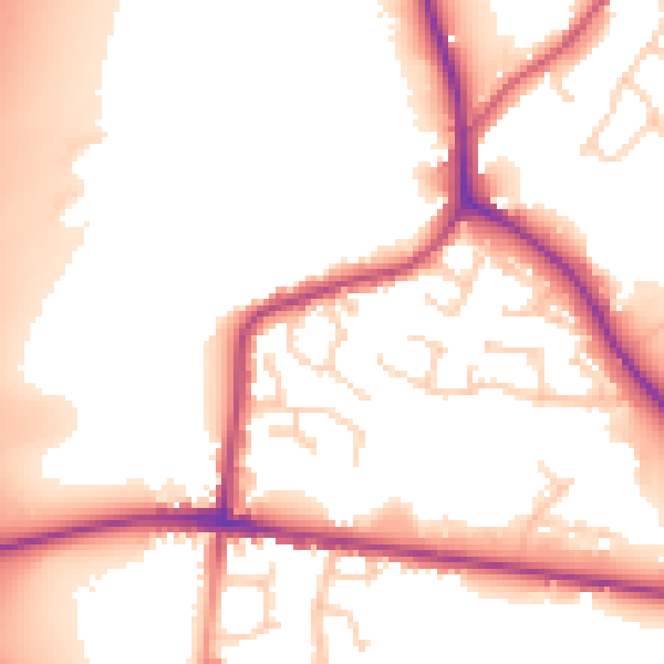 Daytime road noise heatmap for S75 1QD