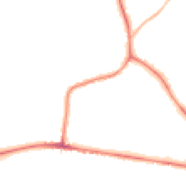 Night-time road noise heatmap for S75 1QD