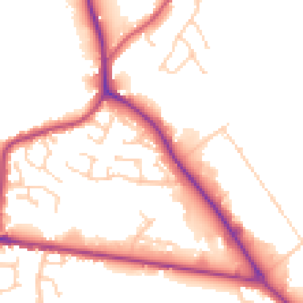 Daytime road noise heatmap for S75 1QF