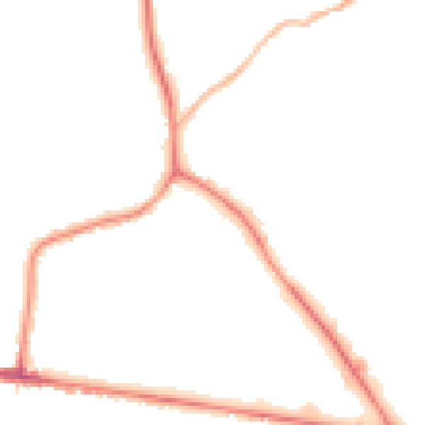 Night-time road noise heatmap for S75 1QG