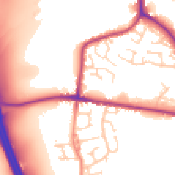 Daytime road noise heatmap for S75 1QH