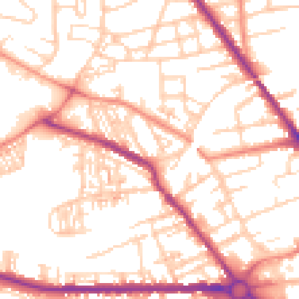 Daytime road noise heatmap for S75 2AU