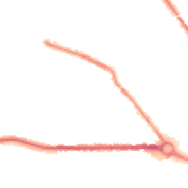 Night-time road noise heatmap for S75 2BW