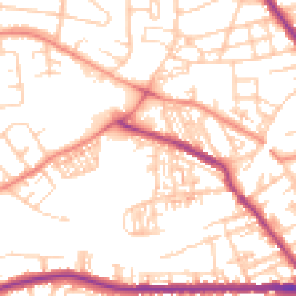 Daytime road noise heatmap for S75 2DA