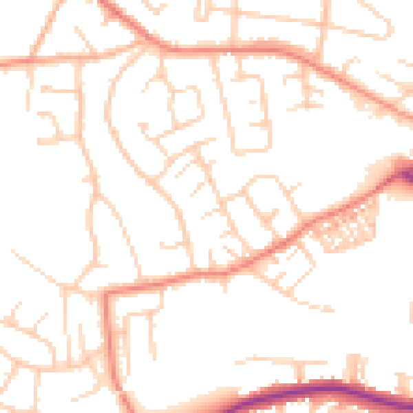 Daytime road noise heatmap for S75 2HJ