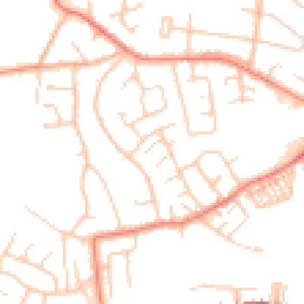 Daytime road noise heatmap for S75 2HW