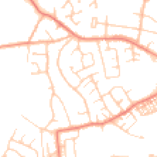 Daytime road noise heatmap for S75 2JQ