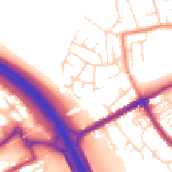 Daytime road noise heatmap for S75 2LU