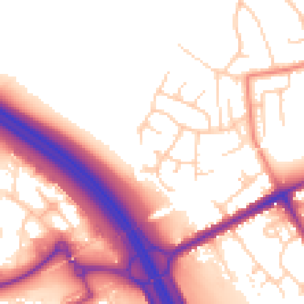 Daytime road noise heatmap for S75 2LX