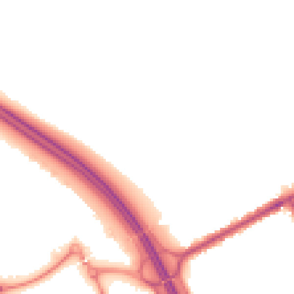 Night-time road noise heatmap for S75 2LY