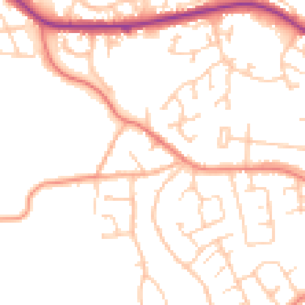 Daytime road noise heatmap for S75 2PH
