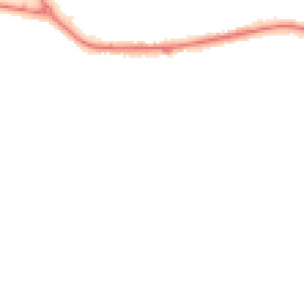 Night-time road noise heatmap for S75 2PN