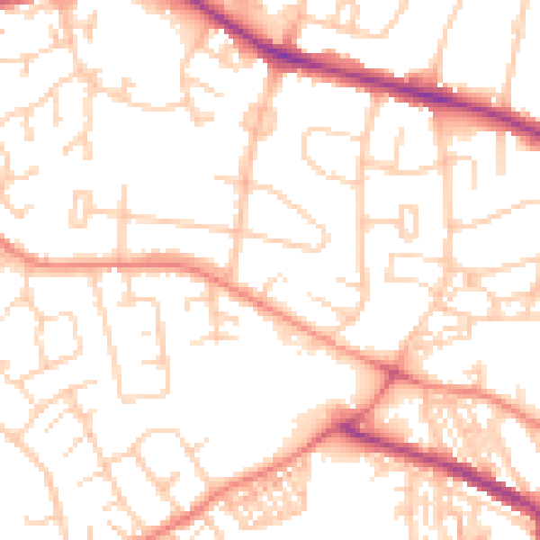 Daytime road noise heatmap for S75 2PU