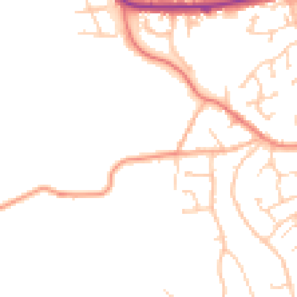 Daytime road noise heatmap for S75 2RL