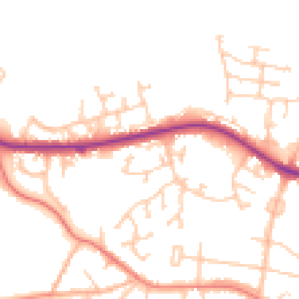 Daytime road noise heatmap for S75 2SB