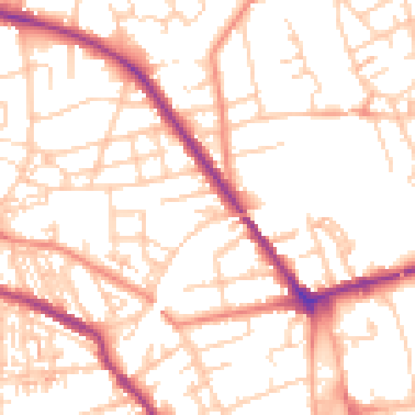 Daytime road noise heatmap for S75 2SF