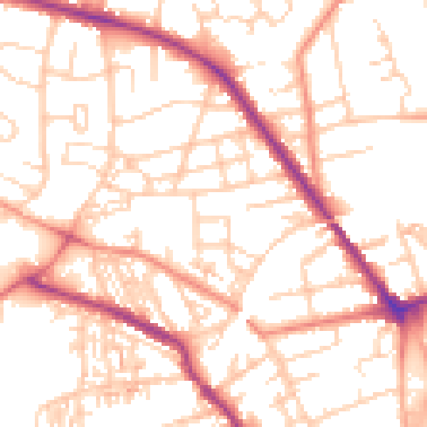Daytime road noise heatmap for S75 2SP