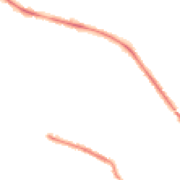 Night-time road noise heatmap for S75 2TE