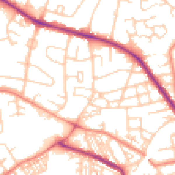 Daytime road noise heatmap for S75 2TF
