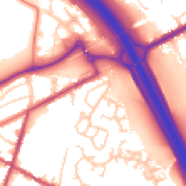 Daytime road noise heatmap for S75 3LH