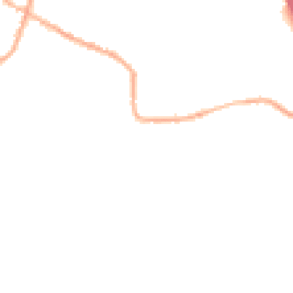 Night-time road noise heatmap for S75 3NP
