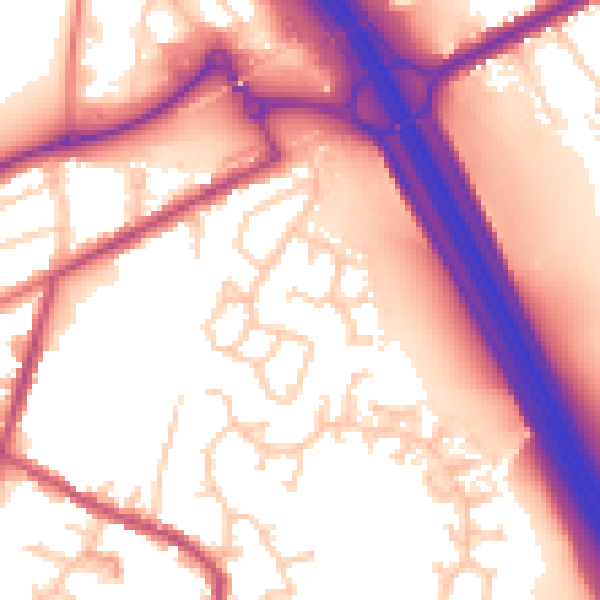 Daytime road noise heatmap for S75 3NZ