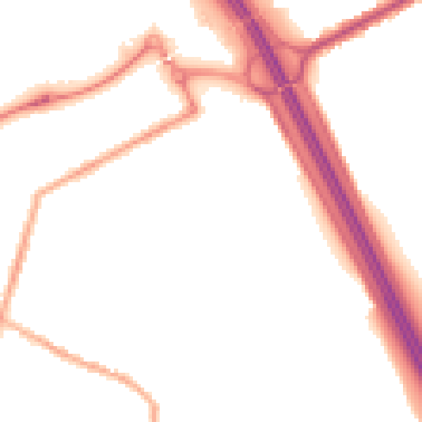 Night-time road noise heatmap for S75 3NZ