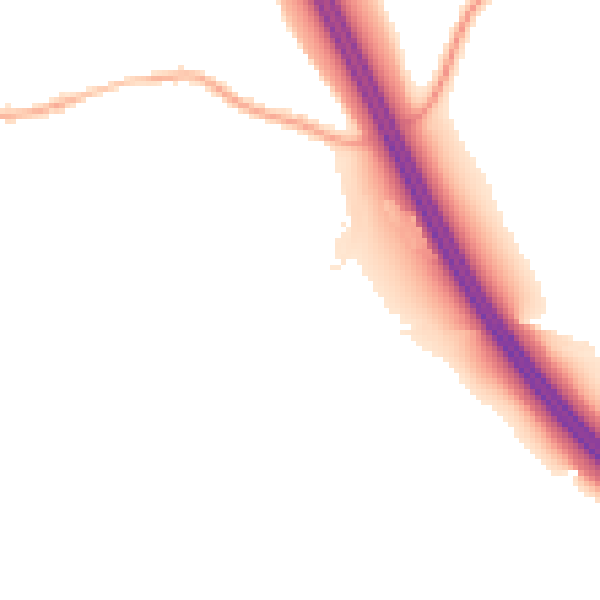 Night-time road noise heatmap for S75 3PB