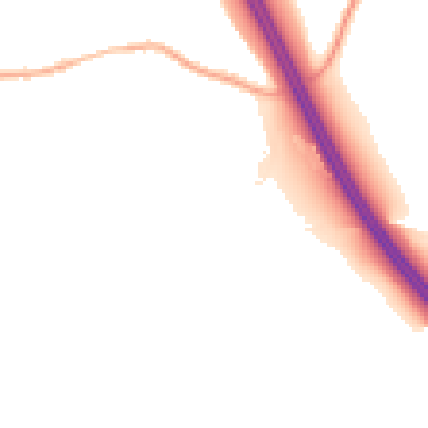 Night-time road noise heatmap for S75 3PF