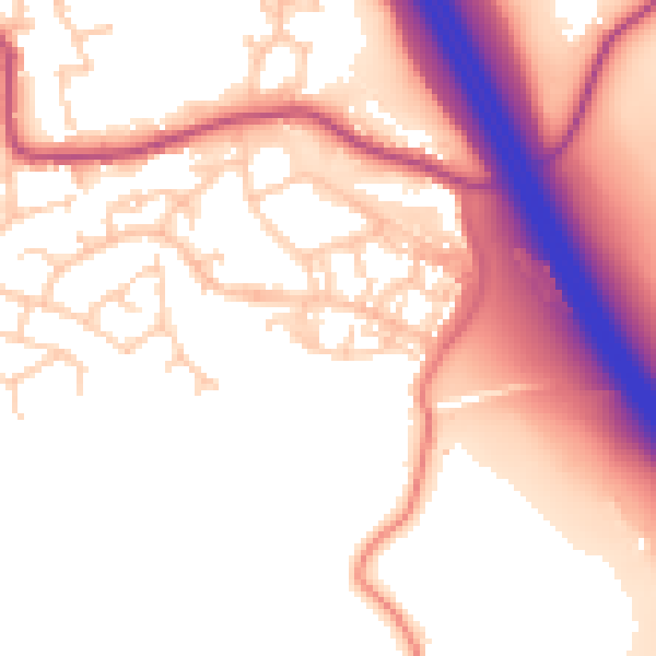 Daytime road noise heatmap for S75 3PQ
