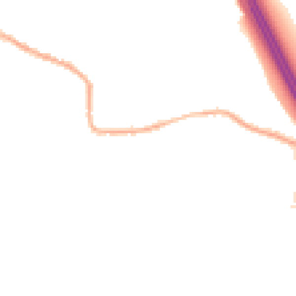 Night-time road noise heatmap for S75 3QF