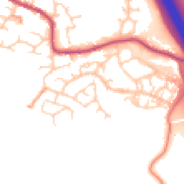 Daytime road noise heatmap for S75 3QU