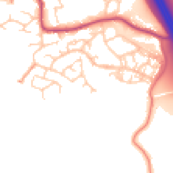 Daytime road noise heatmap for S75 3QW