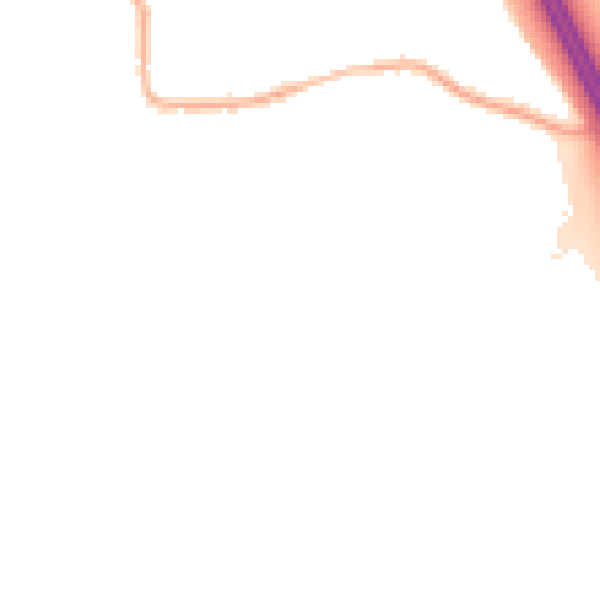 Night-time road noise heatmap for S75 3QW