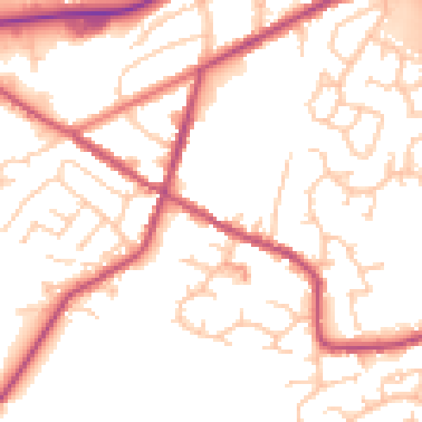 Daytime road noise heatmap for S75 3RF