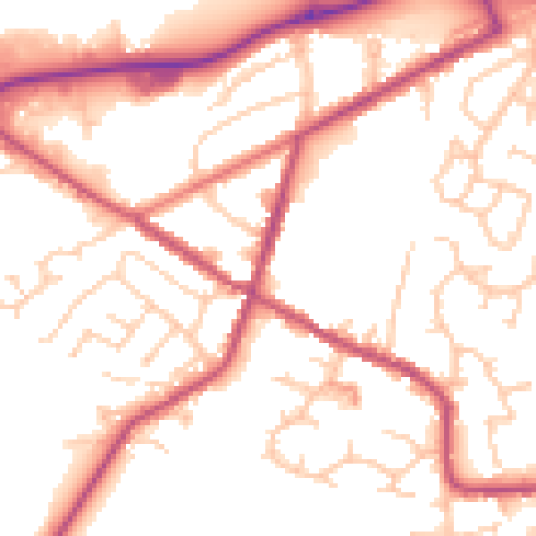 Daytime road noise heatmap for S75 3RN