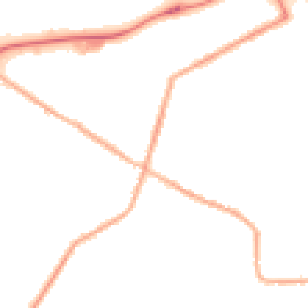 Night-time road noise heatmap for S75 3RN