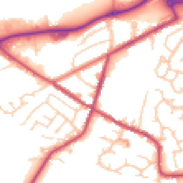 Daytime road noise heatmap for S75 3RW