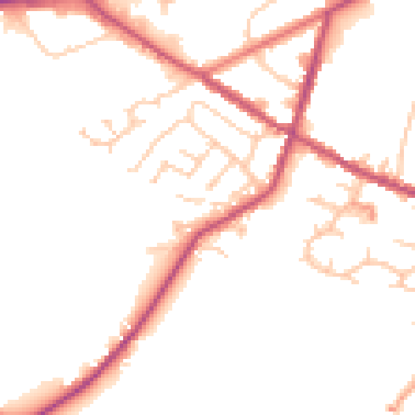 Daytime road noise heatmap for S75 3RX