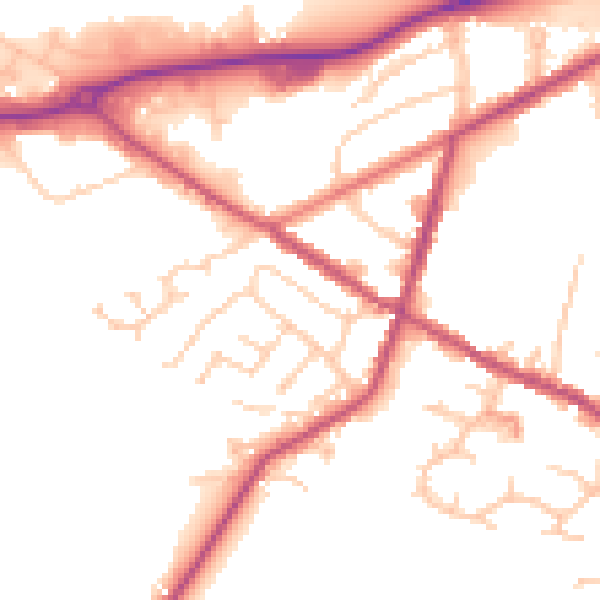 Daytime road noise heatmap for S75 3SG