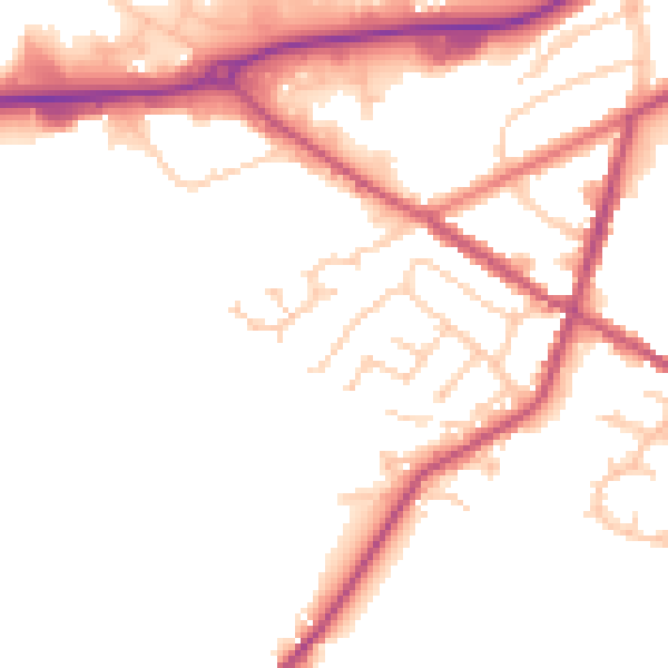 Daytime road noise heatmap for S75 3SL