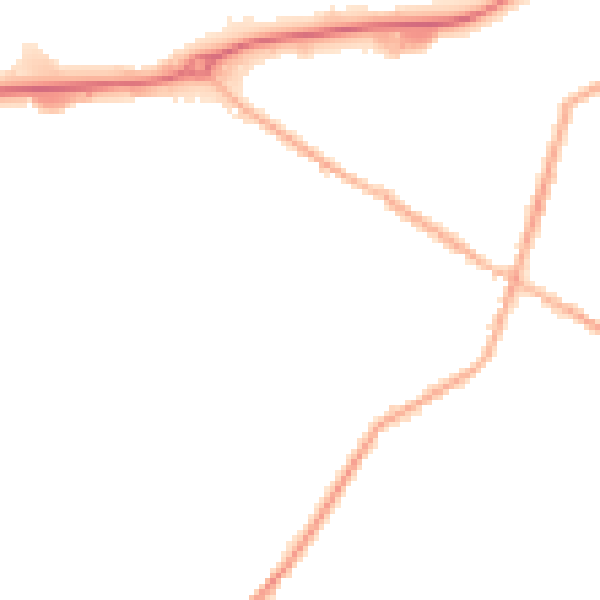 Night-time road noise heatmap for S75 3SL