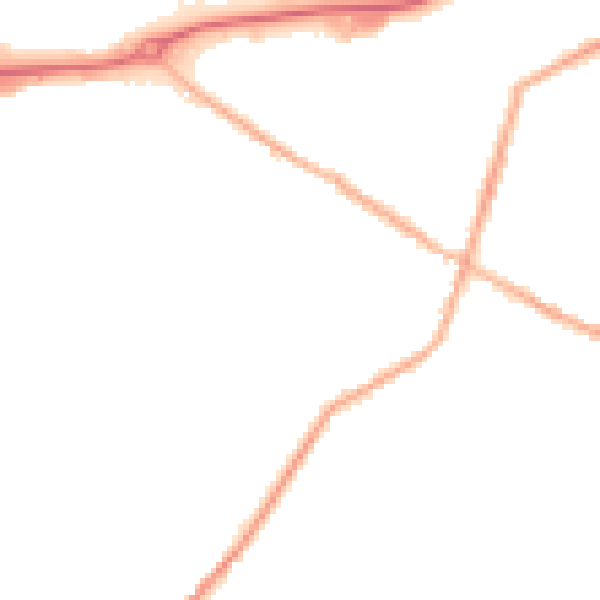 Night-time road noise heatmap for S75 3SQ