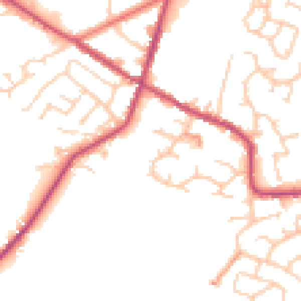 Daytime road noise heatmap for S75 3SU