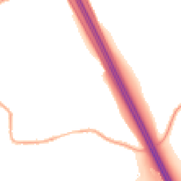 Night-time road noise heatmap for S75 3TD