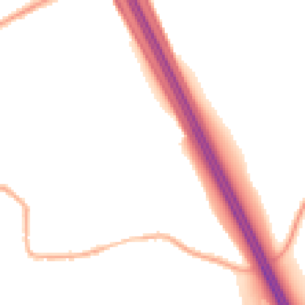 Night-time road noise heatmap for S75 3TE