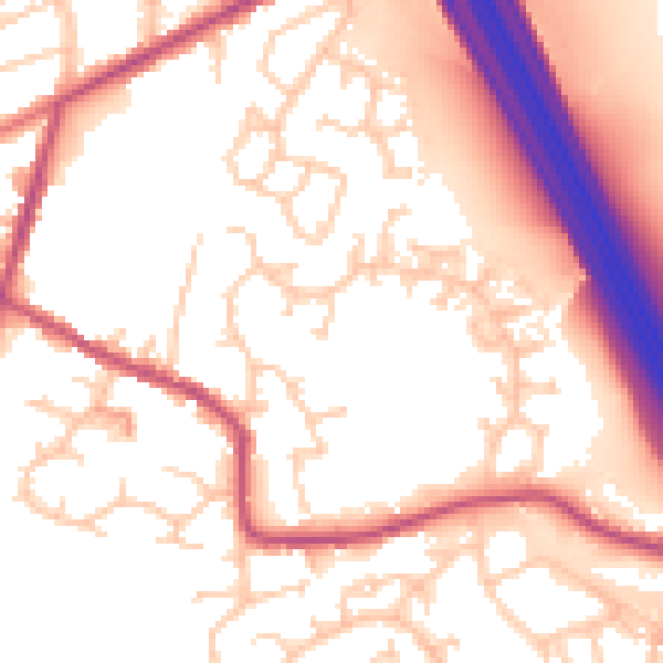 Daytime road noise heatmap for S75 3TQ