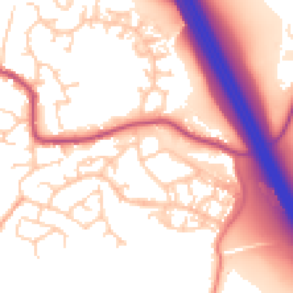 Daytime road noise heatmap for S75 3TU