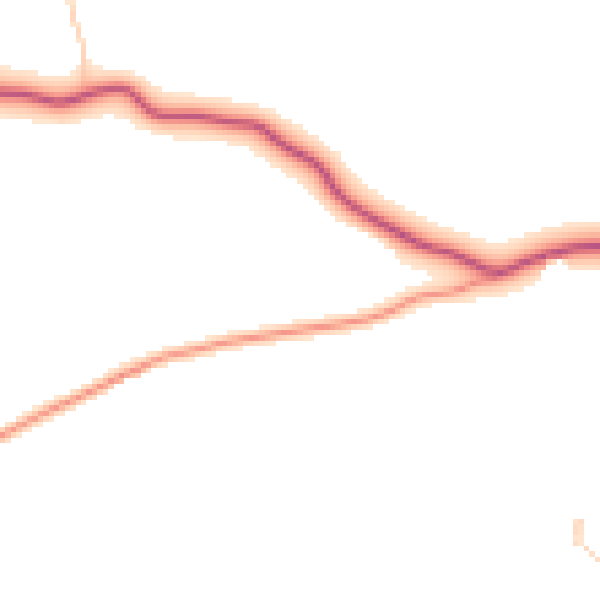 Daytime road noise heatmap for S75 4AN
