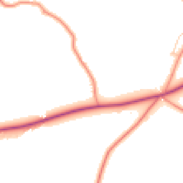 Daytime road noise heatmap for S75 4AW